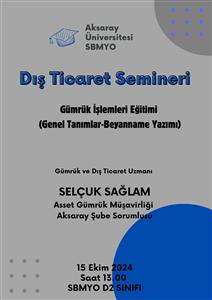 Dış Ticaret Semineri Etkinliği Gerçekleştirildi